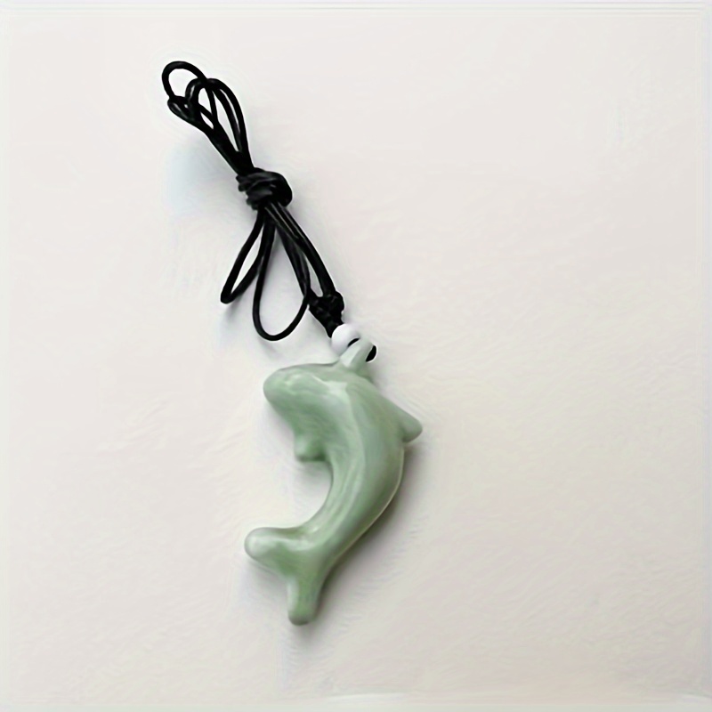 Ceramic Dolphin Whistle Necklace Adjustable Ceramic Holiday Gift for Friends